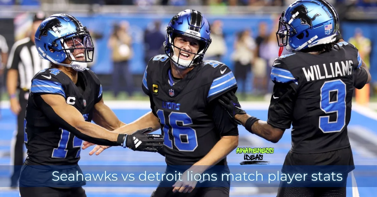 seahawks vs detroit lions match player stats