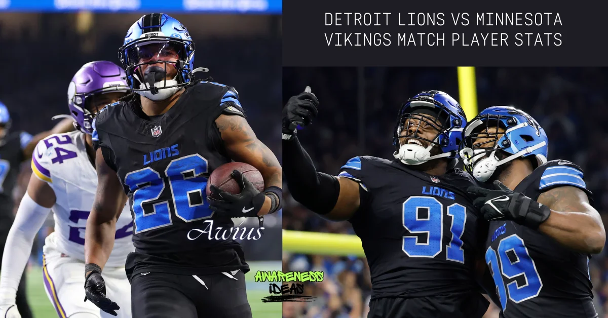 detroit lions vs minnesota vikings match player stats