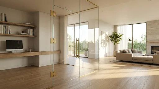 Frameless Glass Hinged Doors