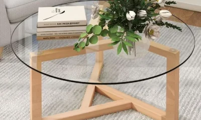 Round tempered glass table top