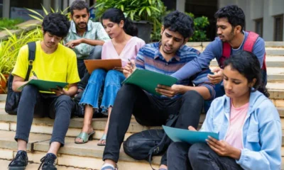Students walking on Central University of Kashmir campus representing academic environment and campus safety
